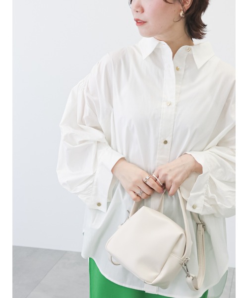 Lugnoncure（ルノンキュール）の「ボリューム袖ブラウス（シャツ/ブラウス・レディース・オフホワイト/カーキ/ネイビー・ﾌﾘ-）」の14枚目の写真