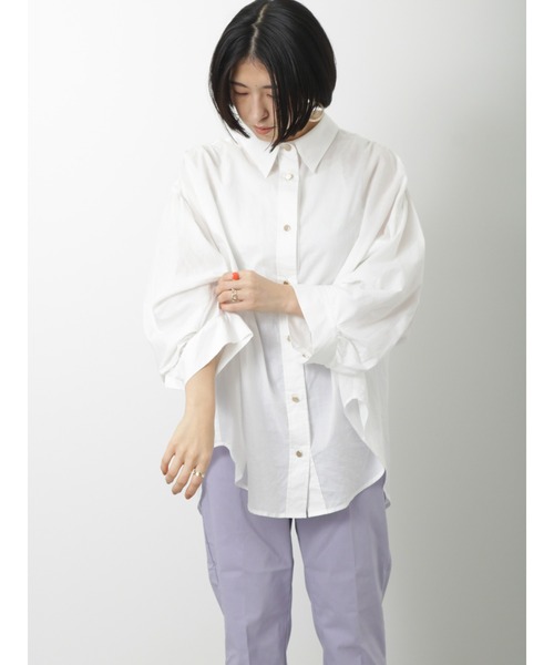 Lugnoncure（ルノンキュール）の「ボリューム袖ブラウス（シャツ/ブラウス・レディース・オフホワイト/カーキ/ネイビー・ﾌﾘ-）」の17枚目の写真