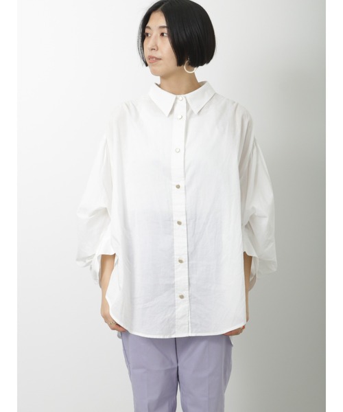 Lugnoncure（ルノンキュール）の「ボリューム袖ブラウス（シャツ/ブラウス・レディース・オフホワイト/カーキ/ネイビー・ﾌﾘ-）」の18枚目の写真