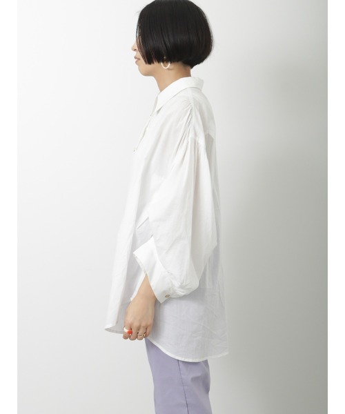 Lugnoncure（ルノンキュール）の「ボリューム袖ブラウス（シャツ/ブラウス・レディース・オフホワイト/カーキ/ネイビー・ﾌﾘ-）」の19枚目の写真