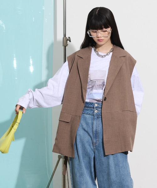 THE YOn（ザヨン）の「マルチフォトプリントロングスリーブTシャツ（Tシャツ/カットソー・レディース・グレー/チャコールグレー/オフホワイト・FREE）」の16枚目の写真
