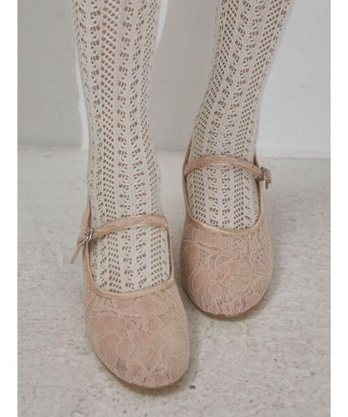merry jenny（メリージェニー）の「バイカラーレースストラップシューズ（パンプス・レディース・ピンク/アイボリー・MEDIUM/LARGE）」の21枚目の写真