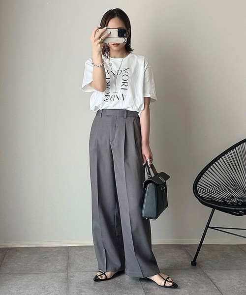 Riberry（リベリー）の「GILDAN スクエアロゴプリントT（Tシャツ/カットソー・レディース・ホワイト×ブラック/ブラック/ホワイト×シルバー・MEDIUM）」の5枚目の写真