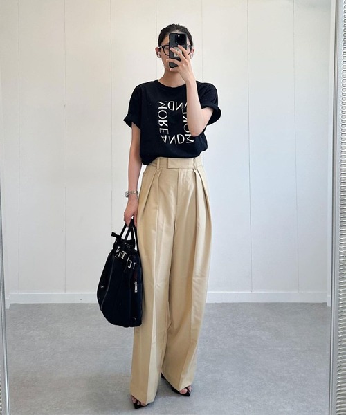 Riberry（リベリー）の「GILDAN スクエアロゴプリントT（Tシャツ/カットソー・レディース・ホワイト×ブラック/ブラック/ホワイト×シルバー・MEDIUM）」の10枚目の写真