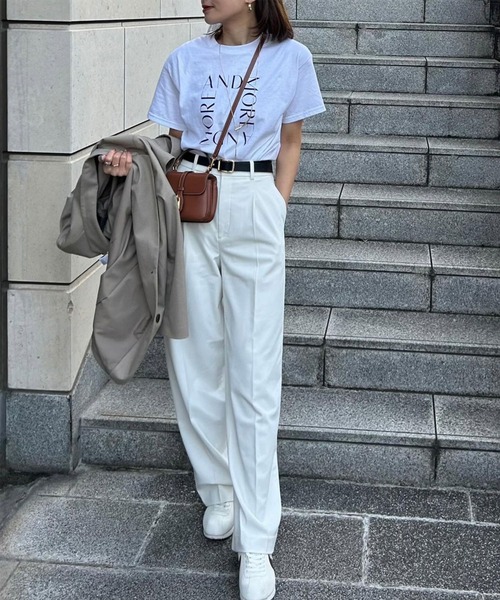 Riberry（リベリー）の「GILDAN スクエアロゴプリントT（Tシャツ/カットソー・レディース・ホワイト×ブラック/ブラック/ホワイト×シルバー・MEDIUM）」の12枚目の写真