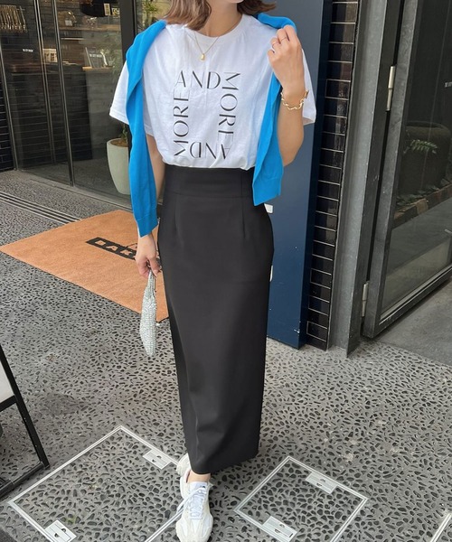 Riberry（リベリー）の「GILDAN スクエアロゴプリントT（Tシャツ/カットソー・レディース・ホワイト×ブラック/ブラック/ホワイト×シルバー・MEDIUM）」の14枚目の写真