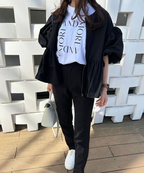 Riberry（リベリー）の「GILDAN スクエアロゴプリントT（Tシャツ/カットソー・レディース・ホワイト×ブラック/ブラック/ホワイト×シルバー・MEDIUM）」の16枚目の写真