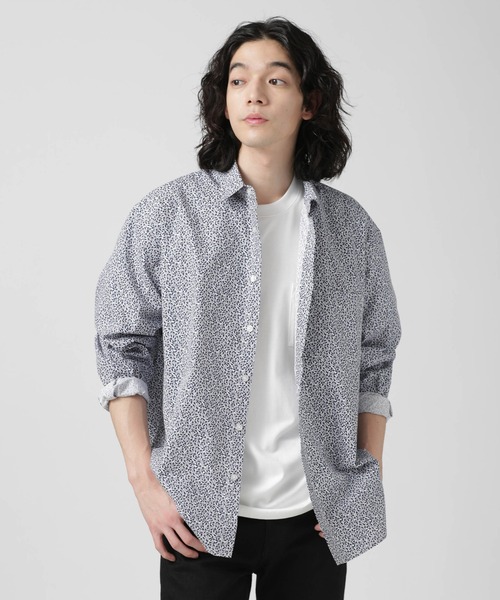 NANO universe（ナノユニバース）の「LB.04/フラワープリントシャツ 長袖（シャツ/ブラウス・メンズ・ダークオレンジ/ネイビー/グレー・S/L/M）」の3枚目の写真