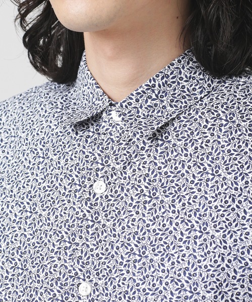 NANO universe（ナノユニバース）の「LB.04/フラワープリントシャツ 長袖（シャツ/ブラウス・メンズ・ダークオレンジ/ネイビー/グレー・S/L/M）」の11枚目の写真