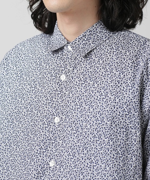 NANO universe（ナノユニバース）の「LB.04/フラワープリントシャツ 長袖（シャツ/ブラウス・メンズ・ダークオレンジ/ネイビー/グレー・S/L/M）」の21枚目の写真