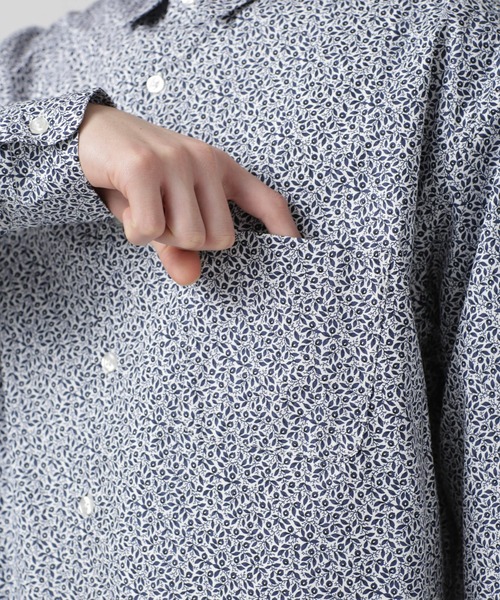 NANO universe（ナノユニバース）の「LB.04/フラワープリントシャツ 長袖（シャツ/ブラウス・メンズ・ダークオレンジ/ネイビー/グレー・S/L/M）」の20枚目の写真