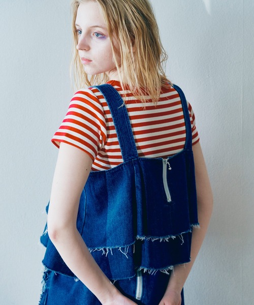 RNA（アールエヌエー）の「B2766 カットオフフレアキャミ（その他トップス・レディース・ライトインディゴブルー/ブラック・MEDIUM）」の7枚目の写真