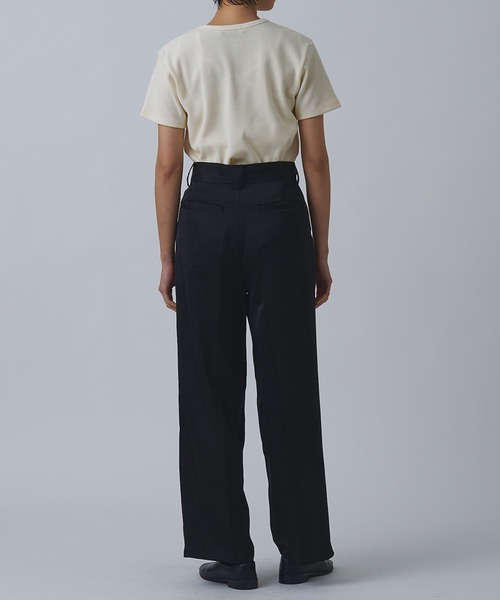 Abor(アボア)の「【Abor】ワッフルハーフスリーブTシャツ(Tシャツ/カットソー・レディース・ネイビー/グレー/クリーム/ブラック・FREE)」の20枚目の写真