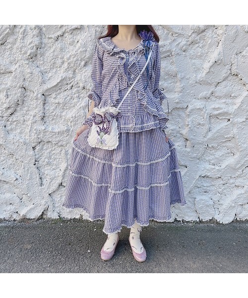 PINK HOUSE（ピンクハウス）の「ラベンダー刺繍入りキルティング
