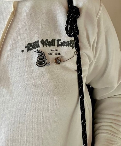 BILL WALL LEATHER(ビルウォールレザー)の「Bill Wall Leather / 別注 Hooded Pullover(パーカー・メンズ・グレー/ホワイト・SMALL/MEDIUM/LARGE/X-LARGE/XX-LARGE)」の14枚目の写真