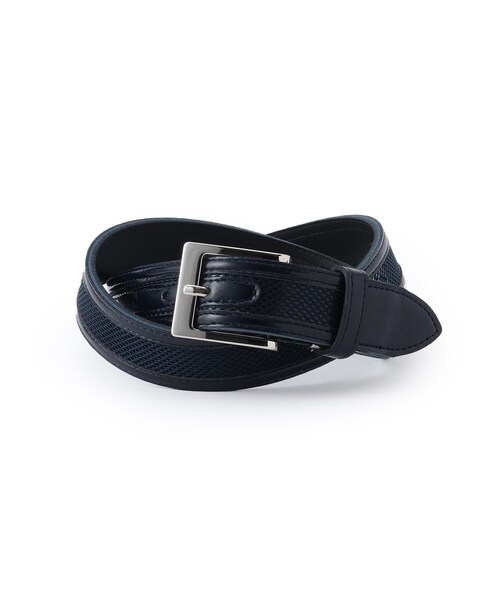 adabat(アダバット)の「◆【日本製】ロゴデザイン ベルト(ベルト・レディース・ネイビー/レモンイエロー・00)」の2枚目の写真