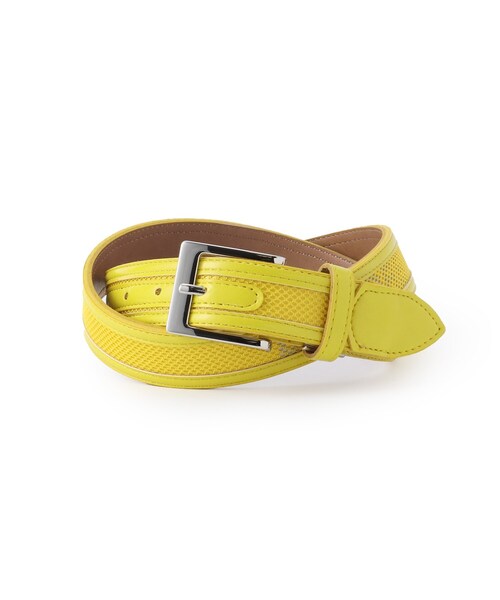 adabat(アダバット)の「◆【日本製】ロゴデザイン ベルト(ベルト・レディース・ネイビー/レモンイエロー・00)」の3枚目の写真
