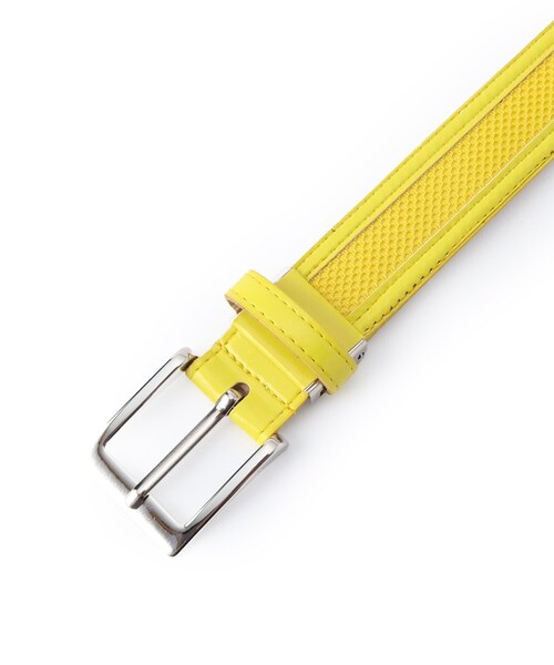 adabat(アダバット)の「◆【日本製】ロゴデザイン ベルト(ベルト・レディース・ネイビー/レモンイエロー・00)」の4枚目の写真