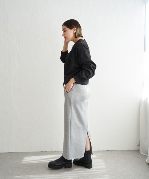 CELINE ジャージ スカート notch.（ファッション） スカート サイドラインジャージスカート