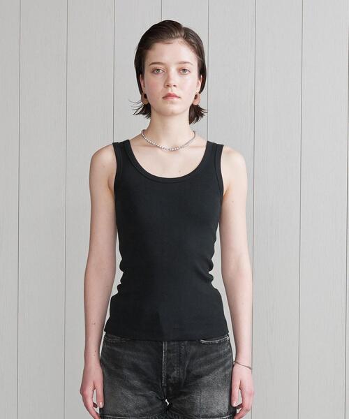 H　BEAUTY&YOUTH UNITED ARROWS（エイチビューティーアンドユースユナイテッドアローズ）の「＜H＞COTTON TANKTOP/タンクトップ（タンクトップ・レディース・ブラック/ホワイト・FREE）」の10枚目の写真