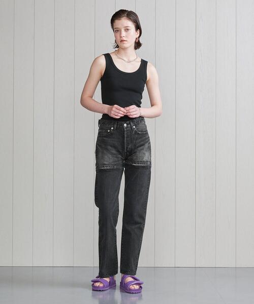 H　BEAUTY&YOUTH UNITED ARROWS（エイチビューティーアンドユースユナイテッドアローズ）の「＜H＞COTTON TANKTOP/タンクトップ（タンクトップ・レディース・ブラック/ホワイト・FREE）」の5枚目の写真