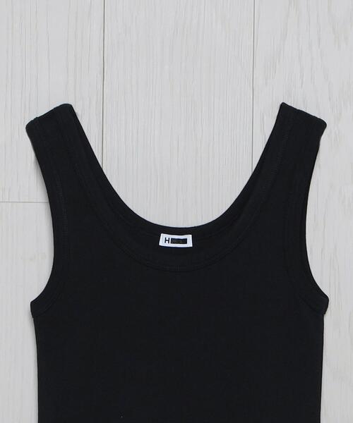 H　BEAUTY&YOUTH UNITED ARROWS（エイチビューティーアンドユースユナイテッドアローズ）の「＜H＞COTTON TANKTOP/タンクトップ（タンクトップ・レディース・ブラック/ホワイト・FREE）」の9枚目の写真