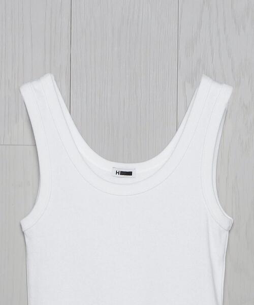H　BEAUTY&YOUTH UNITED ARROWS（エイチビューティーアンドユースユナイテッドアローズ）の「＜H＞COTTON TANKTOP/タンクトップ（タンクトップ・レディース・ブラック/ホワイト・FREE）」の15枚目の写真