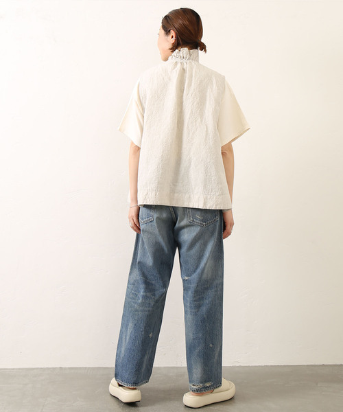 JOURNAL STANDARD LUXE(ジャーナルスタンダード ラックス)の「リネンダンガリー フリルベスト(ベスト・レディース・ベージュ/ブルー系その他・FREE)」の9枚目の写真