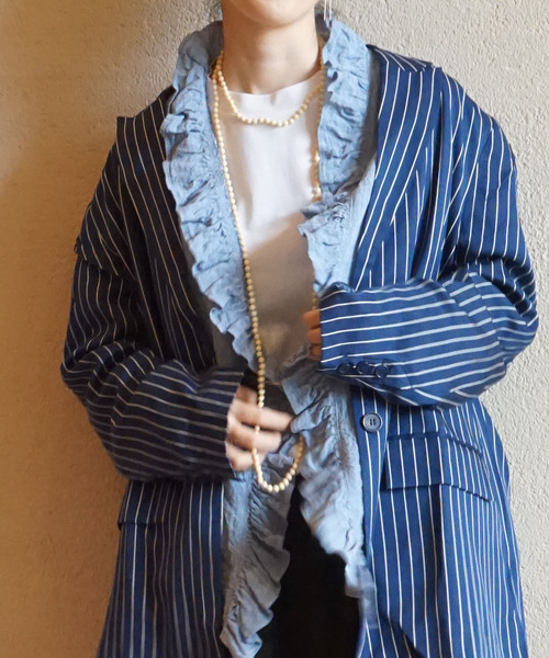 JOURNAL STANDARD LUXE(ジャーナルスタンダード ラックス)の「リネンダンガリー フリルベスト(ベスト・レディース・ベージュ/ブルー系その他・FREE)」の15枚目の写真