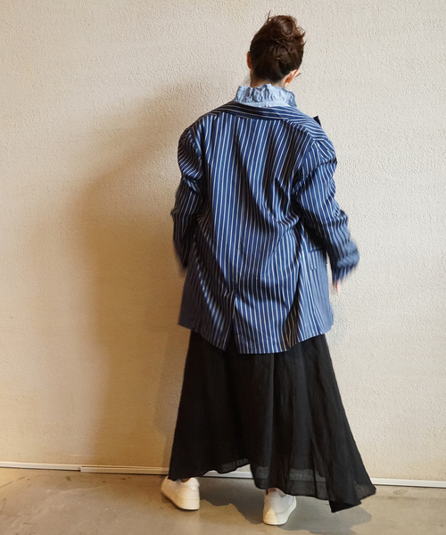JOURNAL STANDARD LUXE(ジャーナルスタンダード ラックス)の「リネンダンガリー フリルベスト(ベスト・レディース・ベージュ/ブルー系その他・FREE)」の17枚目の写真