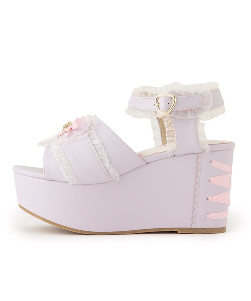 cs T&P(シーエスティーアンドピー)の「厚底ハートリボンサンダル(サンダル・レディース・ホワイト/ブラック/パープル系/ピンク系9・LL/S/M/L)」の21枚目の写真