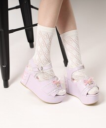 厚底ハートリボンサンダル