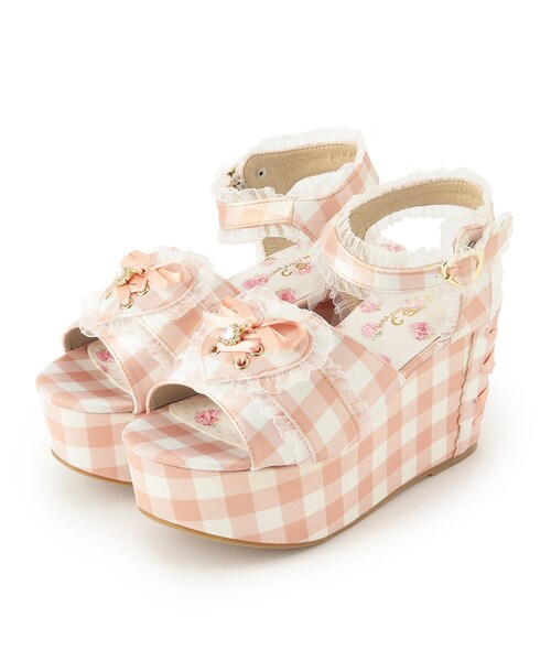 cs T&P(シーエスティーアンドピー)の「厚底ハートリボンサンダル(サンダル・レディース・ホワイト/ブラック/パープル系/ピンク系9・LL/S/M/L)」の6枚目の写真