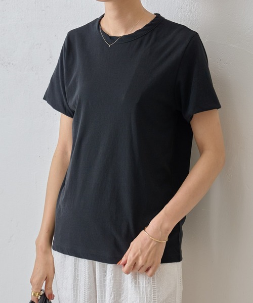 BEARDSLEY（ビアズリー）の「強撚Tシャツ（Tシャツ/カットソー・レディース・ホワイト/ブラック・FREE）」の2枚目の写真