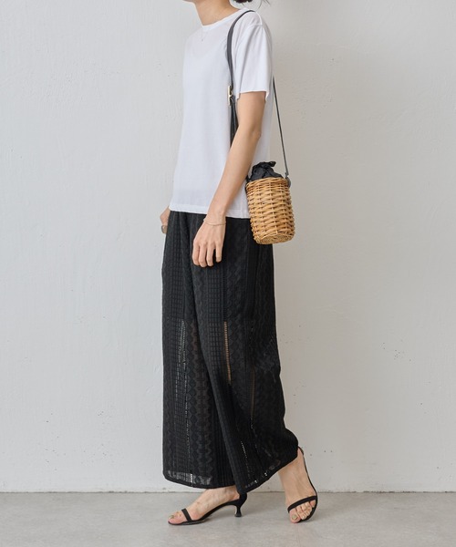 BEARDSLEY（ビアズリー）の「強撚Tシャツ（Tシャツ/カットソー・レディース・ホワイト/ブラック・FREE）」の6枚目の写真