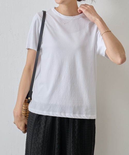 BEARDSLEY（ビアズリー）の「強撚Tシャツ（Tシャツ/カットソー・レディース・ホワイト/ブラック・FREE）」の10枚目の写真