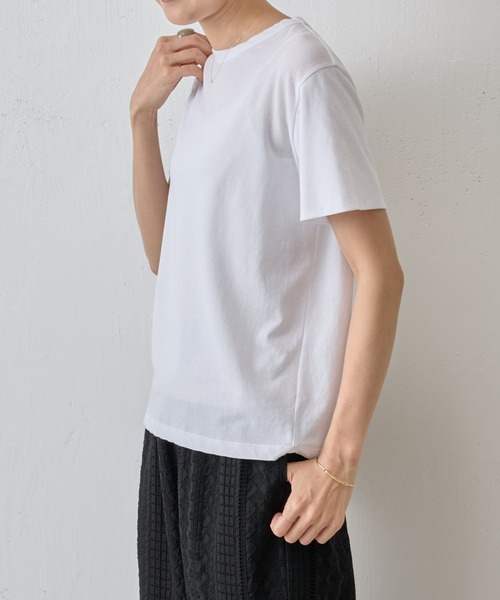 BEARDSLEY（ビアズリー）の「強撚Tシャツ（Tシャツ/カットソー・レディース・ホワイト/ブラック・FREE）」の14枚目の写真