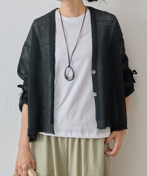 BEARDSLEY（ビアズリー）の「強撚Tシャツ（Tシャツ/カットソー・レディース・ホワイト/ブラック・FREE）」の11枚目の写真