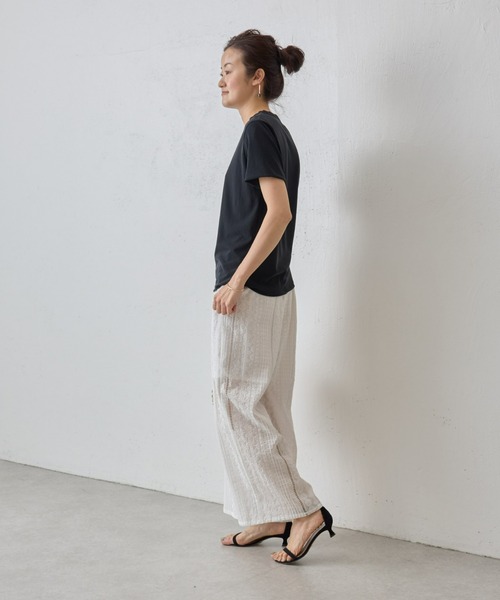 BEARDSLEY（ビアズリー）の「強撚Tシャツ（Tシャツ/カットソー・レディース・ホワイト/ブラック・FREE）」の8枚目の写真