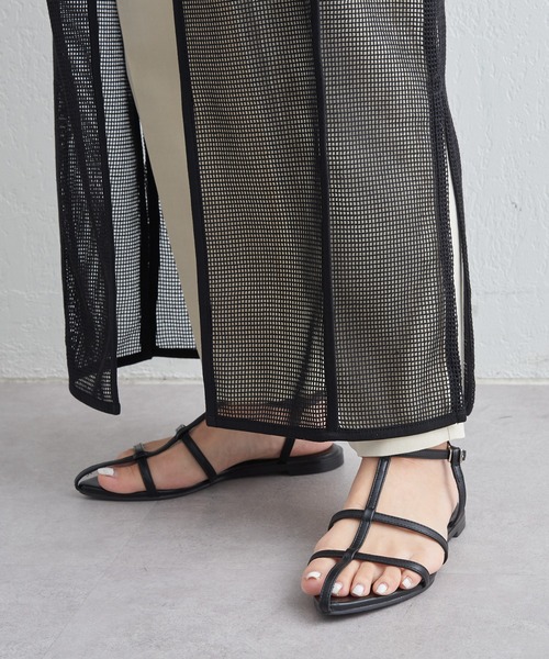 COLONY 2139(コロニートゥーワンスリーナイン)の「前後2WAY / メッシュパイピングリボン付きワンピース(ワンピース・レディース・ブラック/ホワイト・FREE)」の16枚目の写真