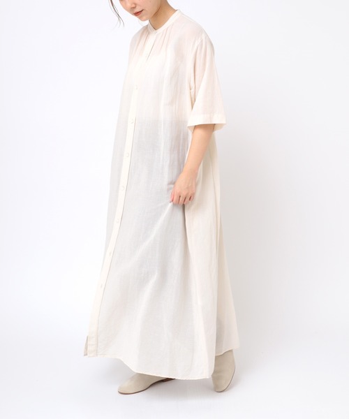 RNA-N(アールエヌエーエヌ)の「D1627 綿麻ダブルワッシャーシャツワンピース(シャツワンピース・レディース・ブラック/カーキブラウン/キナリ・MEDIUM)」の19枚目の写真