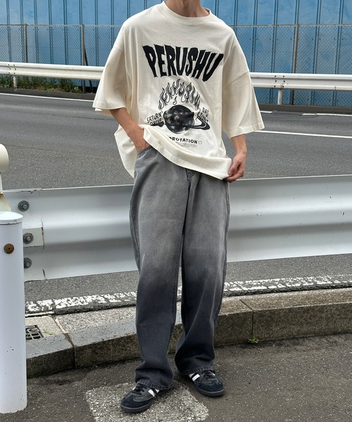 Perushu(ペルーシュ)の「グラデーションブラックデニム(デニムパンツ・メンズ・ブラック・SMALL/LARGE/MEDIUM)」の6枚目の写真