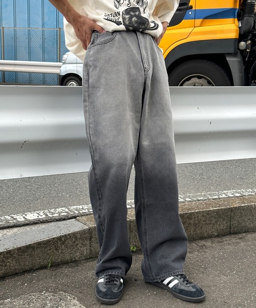 Perushu(ペルーシュ)の「グラデーションブラックデニム(デニムパンツ・メンズ・ブラック・SMALL/LARGE/MEDIUM)」の2枚目の写真