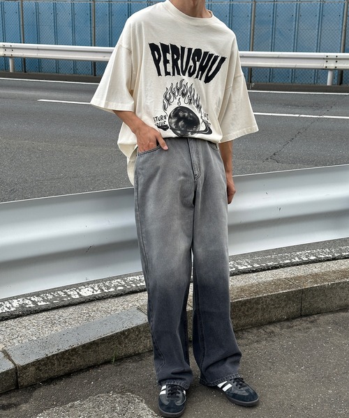 Perushu(ペルーシュ)の「グラデーションブラックデニム(デニムパンツ・メンズ・ブラック・SMALL/LARGE/MEDIUM)」の8枚目の写真
