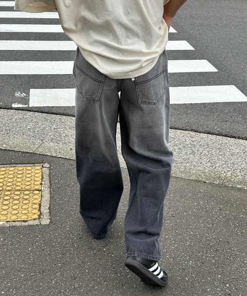 Perushu (ペルーシュ)スタッズ付きブラックデニムリジットデニム Perushu ジーンズ SILVER STUDDED RIGID DENIM/シルバースタッズ