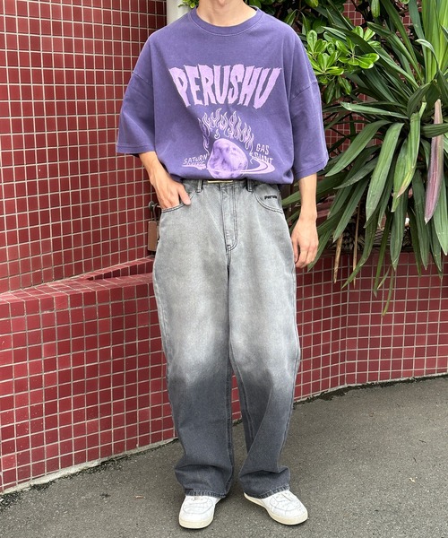 Perushu(ペルーシュ)の「グラデーションブラックデニム(デニムパンツ・メンズ・ブラック・SMALL/LARGE/MEDIUM)」の21枚目の写真