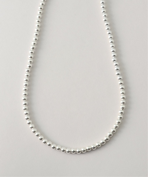 INDIAN JEWELRY 5mm シャイニービーズネックレス24インチ（ネックレス