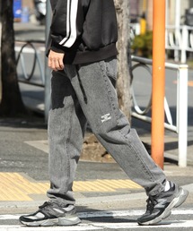 【THRASHER/スラッシャー】ストレッチ ケミカルウォッシュ デニム クライミングバルーンパンツ