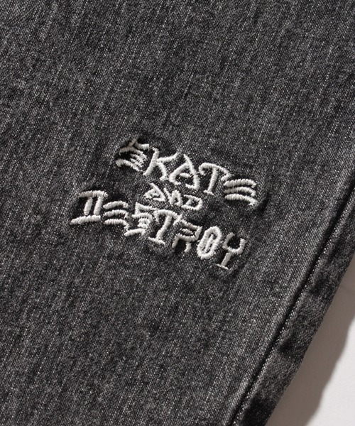 THRASHER（スラッシャー）の「【THRASHER/スラッシャー】ストレッチ ケミカルウォッシュ デニム クライミングバルーンパンツ（デニムパンツ・メンズ・ブラック/ケミカルウォッシュ・LL/M/L）」の11枚目の写真