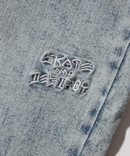 THRASHER（スラッシャー）の「【THRASHER/スラッシャー】ストレッチ ケミカルウォッシュ デニム クライミングバルーンパンツ（デニムパンツ・メンズ・ブラック/ケミカルウォッシュ・LL/M/L）」の12枚目の写真